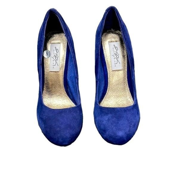 David Dixon sky high heels electric blue suede women shoes size 8 - Picture 3 of 7